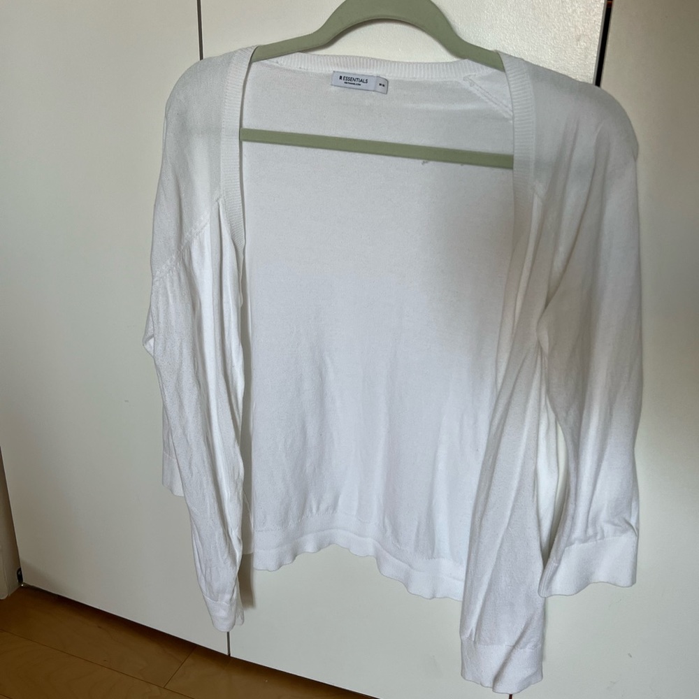 Reitmans white cardigan, size M, good condition, perfect for work